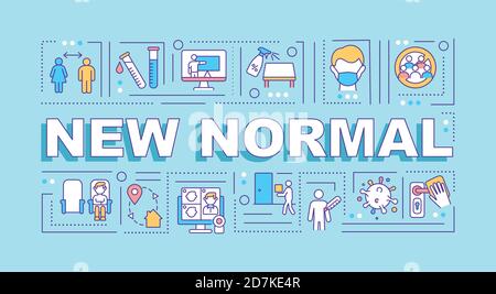 New normal word concepts banner Stock Vector