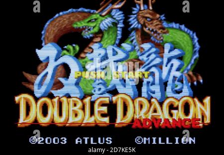 Double Dragon Advance - Nintendo Game Boy Advance Videogame - Editorial use only Stock Photo