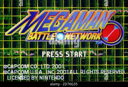 Megaman Battle Network - Nintendo Game Boy Advance Videogame - Editorial use only Stock Photo
