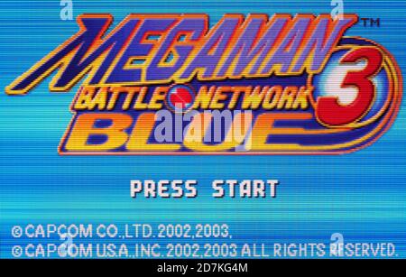 Megaman Battle Network 3 Blue - Nintendo Game Boy Advance Videogame - Editorial use only Stock Photo