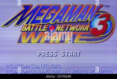 Megaman Battle Network 3 White - Nintendo Game Boy Advance Videogame - Editorial use only Stock Photo