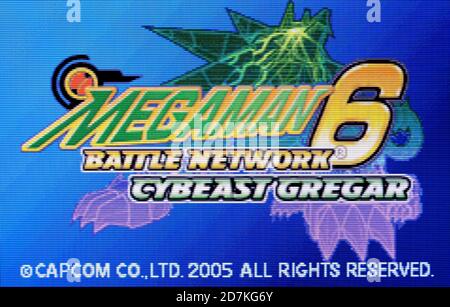 Megaman Battle Network 6 Cybeast Gregar - Nintendo Game Boy Advance Videogame - Editorial use only Stock Photo