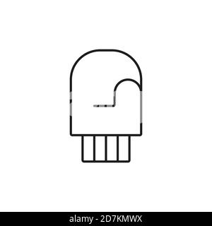 mittens icon element of winter clothes icon for mobile concept and web apps. Thin line mittens icon can be used for web and mobile. Premium icon on Stock Vector