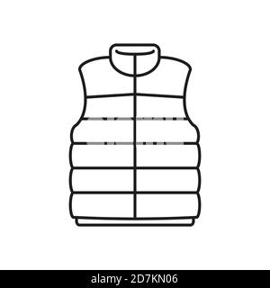 puffer icon element of winter clothes icon for mobile concept and web apps. Thin line puffer icon can be used for web and mobile. Premium icon on Stock Vector