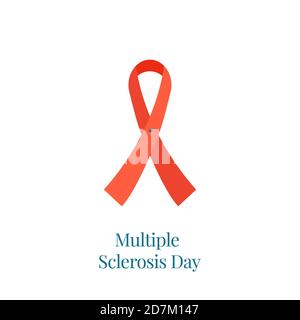 Multiple sclerosis ribbon awareness poster, conceptual illustration. Stock Photo