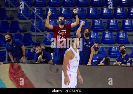 Barcelona, Spain. 23rd Oct 2020. Nikola Mirotic of FC Barcelona during the Turkish Airlines EuroLeague match between FC Barcelona and Real Madrid at Palau Blaugrana on October 23, 2020 in Barcelona, Spain. Credit: Dax Images/Alamy Live News