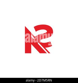 abstract letter a2 simple arrow geometric logo vector Stock Vector