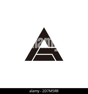 abstract triangle letter ag arrow up symbol logo vector Stock Vector