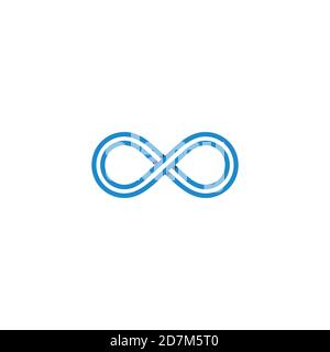 infinity shadow overlapping line colorful design logo vector Stock Vector