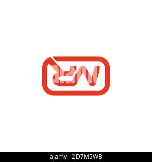 abstract letter dw circle infinity line symbol logo vector Stock Vector