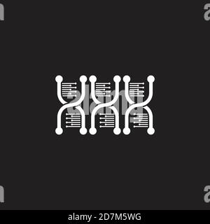group dna simple flat geometric design genetic symbol vector Stock Vector