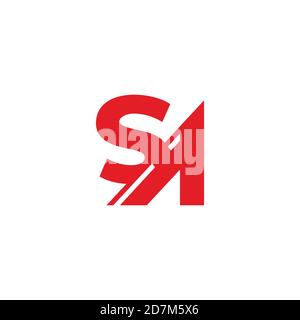 abstract letter sa simple arrow geometric logo vector Stock Vector