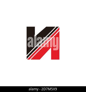 letter va stripes motion geometric colorful logo vector Stock Vector