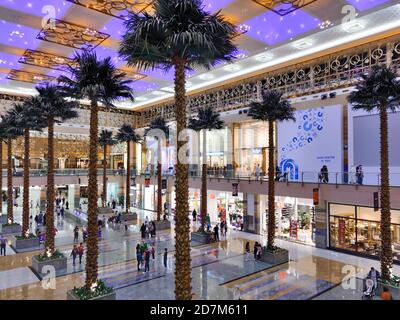 Unique interior design of a shopping mall | City Centre Mirdif mall in Dubai, modern tourist attraction in UAE Stock Photo