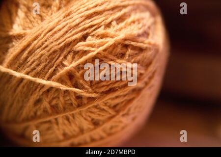 a close-up of a club of threads Stock Photo