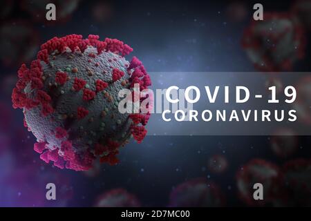 Visualization Of The Covid-19 Virus (Corona) Stock Photo