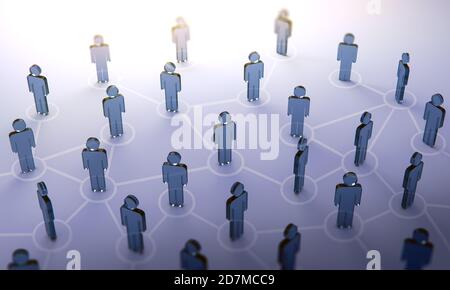 Out of social network. Digitally generated image. 3D illustration. Stock Photo