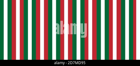 Red and green striped vector Christmas wrapping paper background for holiday themes. Stock Vector