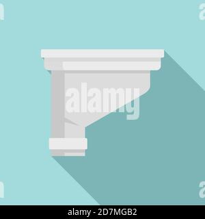 Gutter icon. Flat illustration of gutter vector icon for web design Stock Vector