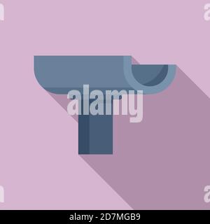 Chute gutter icon. Flat illustration of chute gutter vector icon ...