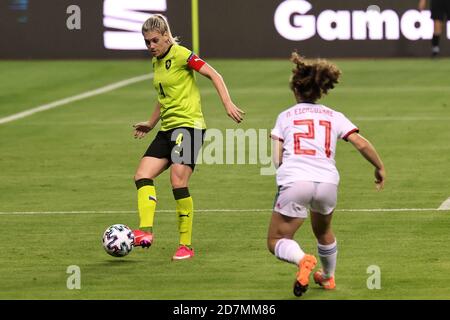 Seville, Spain. 23rd Oct, 2020. Petra Bertholdová of Czech Republic during the UEFA Women's EURO 2022 qualifier match between Spain Women's and Czech Republic Women's at Estadio de La Cartuja on October 23, 2020 in Seville, Spain Credit: Dax Images/Alamy Live News Stock Photo