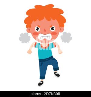 Poses And Expressions Of A Funny Boy Stock Vector