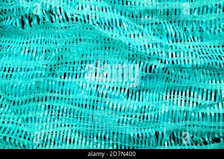 Aqua blue woven pattern background. Stock Photo
