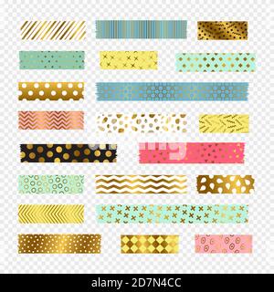 Washi tape with cute patterns, adhesive scotch stripes for