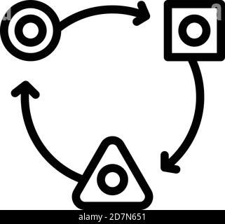 Adaptation icon. Outline adaptation vector icon for web design isolated on white background Stock Vector