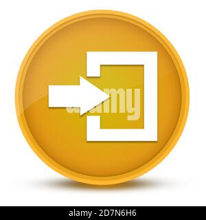 Logout luxurious glossy yellow round button abstract illustration Stock ...