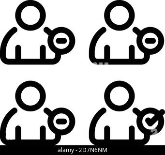 Worker request icon. Outline worker request vector icon for web design isolated on white background Stock Vector