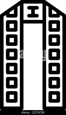 Led strip diode icon. Outline led strip diode vector icon for web design isolated on white background Stock Vector