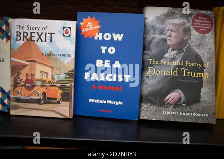 Politically correct titles on the shelf of a London bookstore Stock Photo