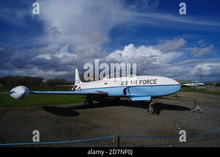 Lockheed T33A Shooting Star,51-9036, Newark Air Museum, Stock Photo