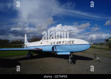 Lockheed T33A Shooting Star,51-9036, Newark Air Museum, Stock Photo