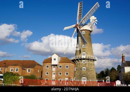 Maud Foster Windmill, Boston, Lincolnshire, England, Stock Photo