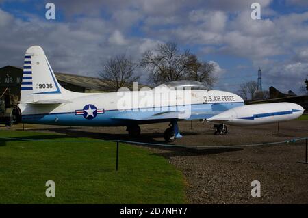 Lockheed T33A Shooting Star,51-9036, Newark Air Museum, Stock Photo