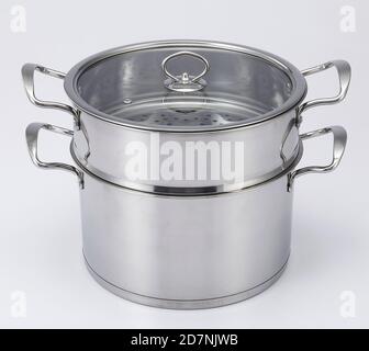 stainless steel steamer Stock Photo