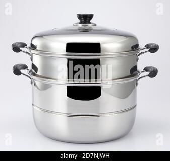 stainless steel steamer Stock Photo