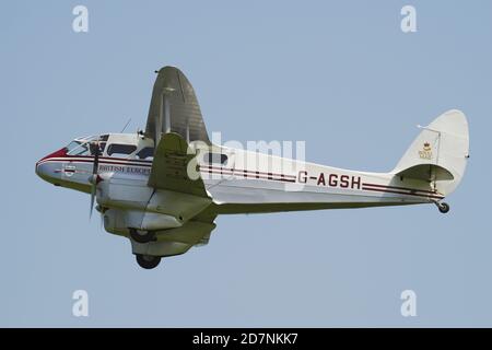 de Havilland D.H 89A, Dragon Rapide, G-AGSH, at old Warden, Bedfordshire, England, Stock Photo