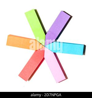 Set Of Different Types Of Colorful Sticky Note Isolated On White ...