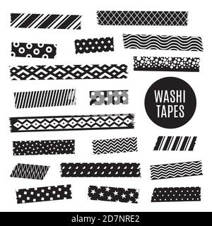 Washi masking tape set. Cute scotch paper sticker for scrapbook