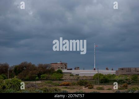 Languard Fort on the coast at Felixstowe, Suffolk, UK Stock Photo