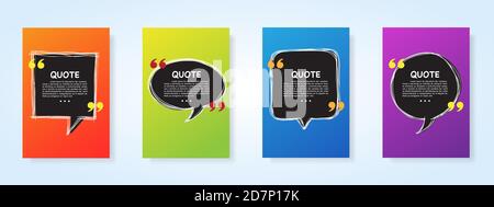 Quote speech bubble blank templates set.Vectoe eps 10 Stock Vector