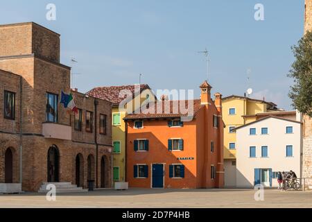 Caorle old town square, Veneto, Italy Stock Photo