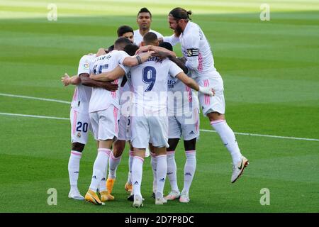 Camp Nou, Barcelona, Catalonia, Spain. 24th Oct, 2020. La Liga Football, Barcelona versus Real Madrid; Valverde celebration after scoring for 1-0 in the 5th minute Credit: Action Plus Sports/Alamy Live News Stock Photo