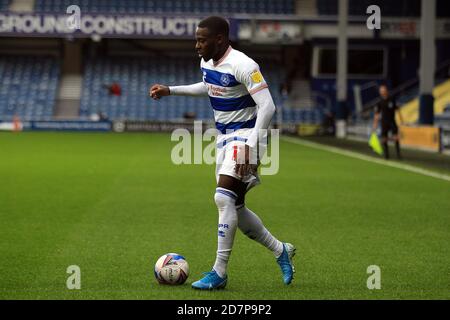 London, UK. 24th Oct, 2020. Bright Osayi-Samuel of Queens Park Rangers in action during the game. EFL Skybet Championship match, Queens Park Rangers v Birmingham City at The Kiyan Prince Foundation Stadium, Loftus Road in London on Saturday 24th October 2020. this image may only be used for Editorial purposes. Editorial use only, license required for commercial use. No use in betting, games or a single club/league/player publications. pic by Steffan Bowen/Andrew Orchard sports photography/Alamy Live news Credit: Andrew Orchard sports photography/Alamy Live News Stock Photo