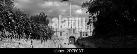 View of the entrance to Jesus college, Jesus Lane, Cambridge City, Cambridgeshire, England, UK Stock Photo