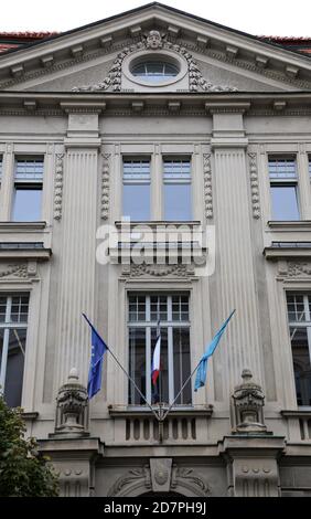 Art nouveau style architecture at Maribor in Eastern Slovenia Stock Photo