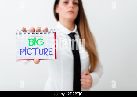 Text sign showing Big Picture. Business photo text most important facts about certain situation and its effects Model displaying different empty color Stock Photo